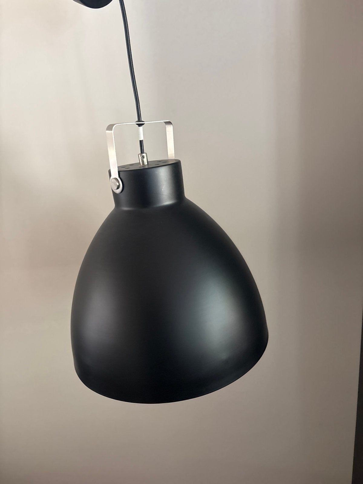 Zwarte industriële hanglamp - Modern design, Ophalen, Zo goed als nieuw, Metaal, E27 (groot)