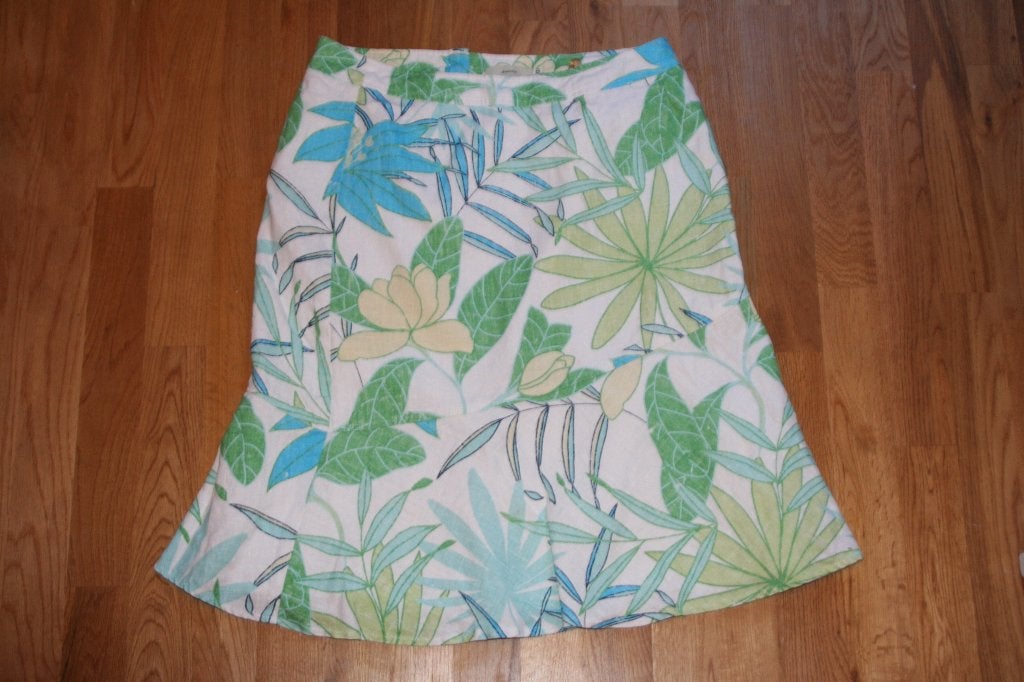 Dreamstar linnen rok met tropische print - Maat 40, Maat 38/40 (M), Dreamstar, Meerkleurig, Ophalen of Verzenden