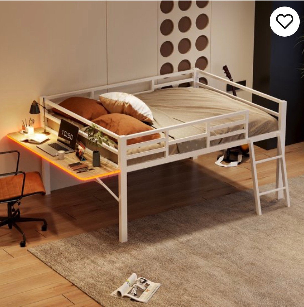 Halve hoogslaper (140x200), Huis en Inrichting, Slaapkamer | Stapelbedden en Hoogslapers, Ophalen, Hoogslaper, Minder dan 160 cm
