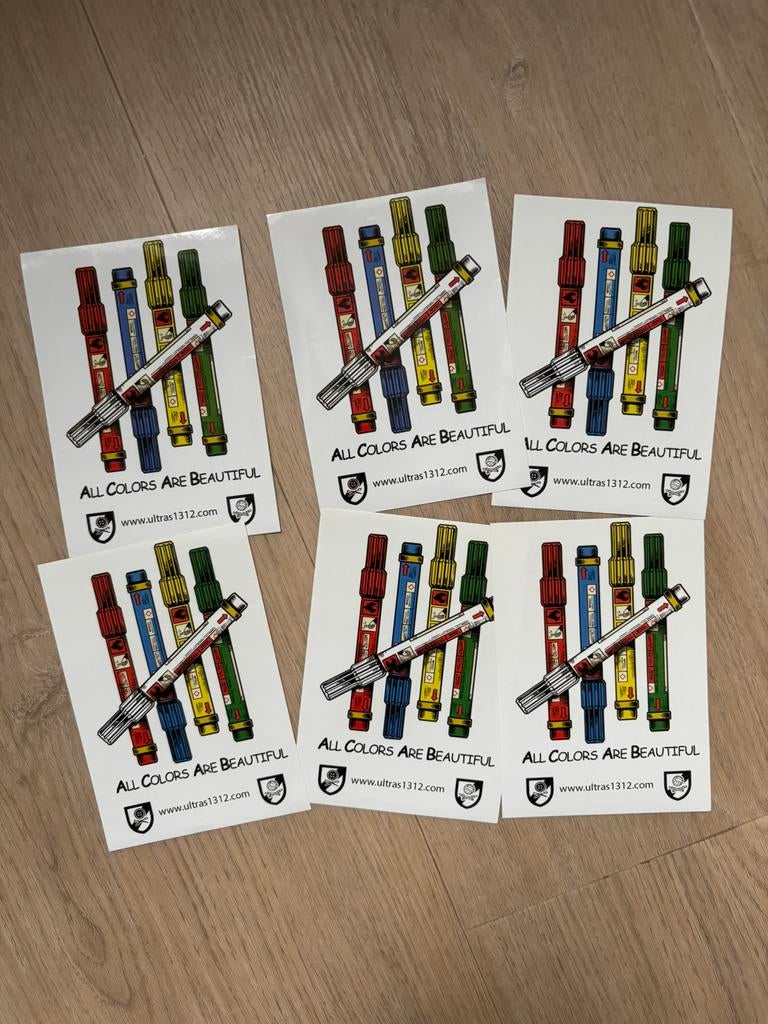 6 Ultras Stickers voetbal, Ophalen of Verzenden, Zo goed als nieuw, Overige binnenlandse clubs, Poster, Plaatje of Sticker
