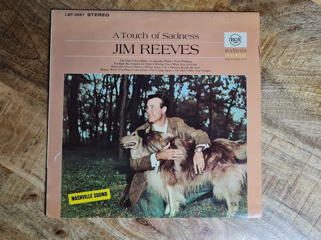 LP Jim Reeves – A Touch Of Sadness, LP, Ophalen of Verzenden, Zo goed als nieuw, Beschermende buitenhoes