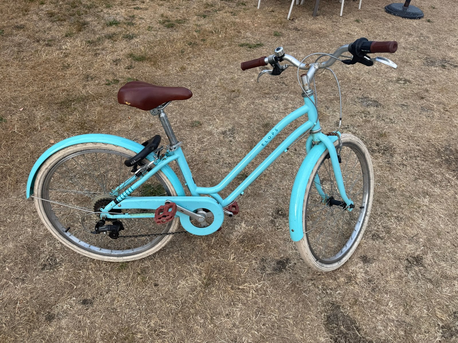 Leuke lichtblauwe meidenfiets 24 inch (B'Twin Elops 500), Ophalen, Gebruikt, 26 inch of meer, Versnellingen