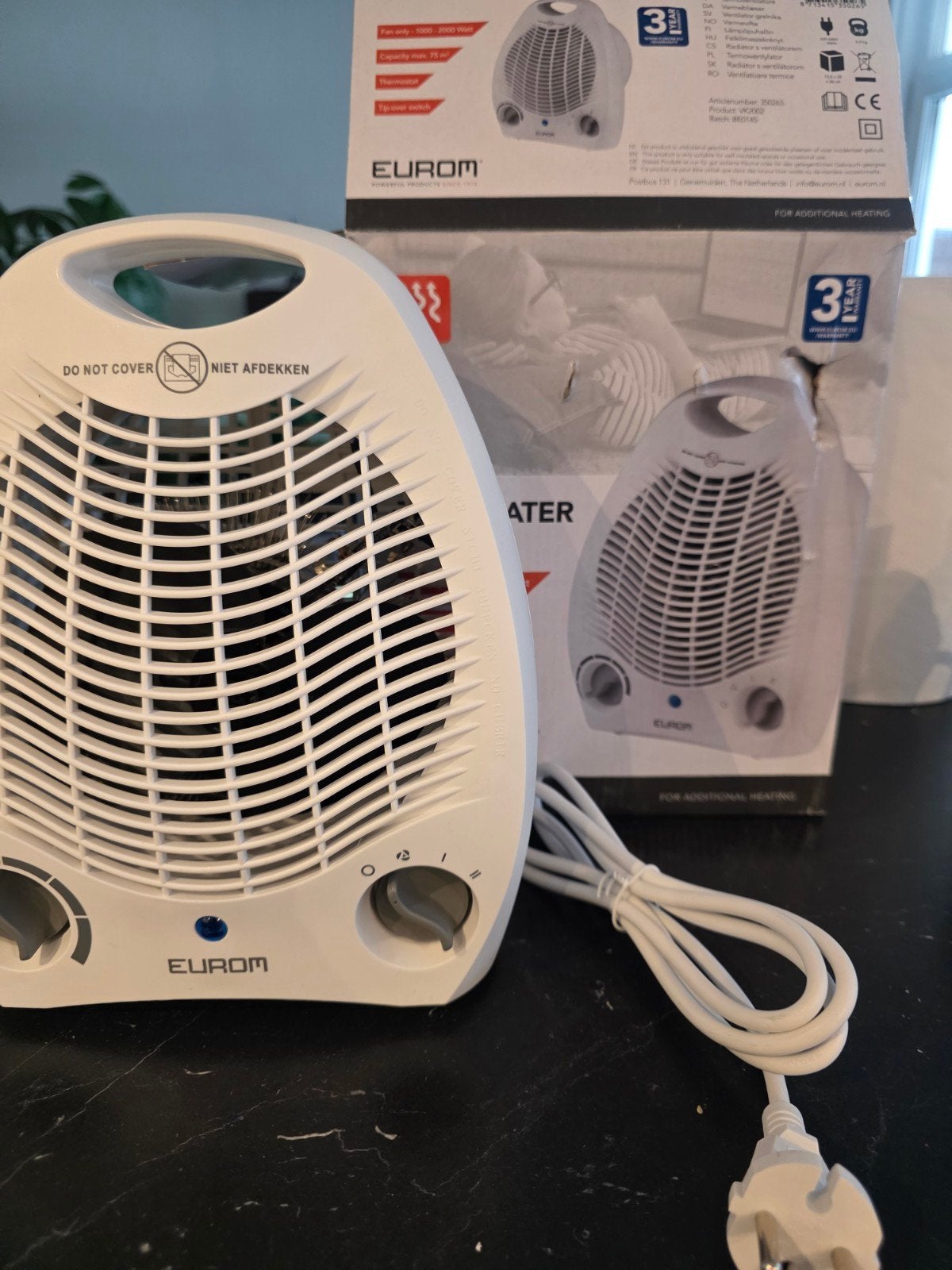 Eurom Kachel - Compacte en Krachtige Bijverwarming, Minder dan 30 cm, Kachel, Minder dan 60 cm, Ophalen of Verzenden