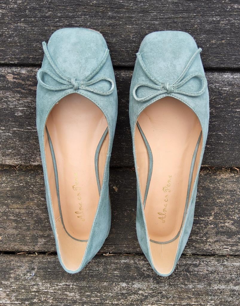 Ballarina schoentjes suede groen ALMA EN PENA maat 38, Kleding | Dames, Schoenen, Alma en Pena, Ophalen of Verzenden, Zo goed als nieuw