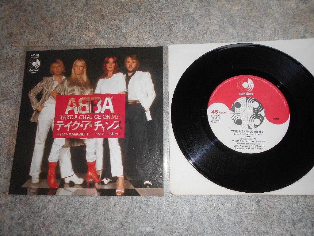 ABBA Single – Take A Chance On Me - Japan - 1978, 7 inch, Zo goed als nieuw, Overige typen, Verzenden