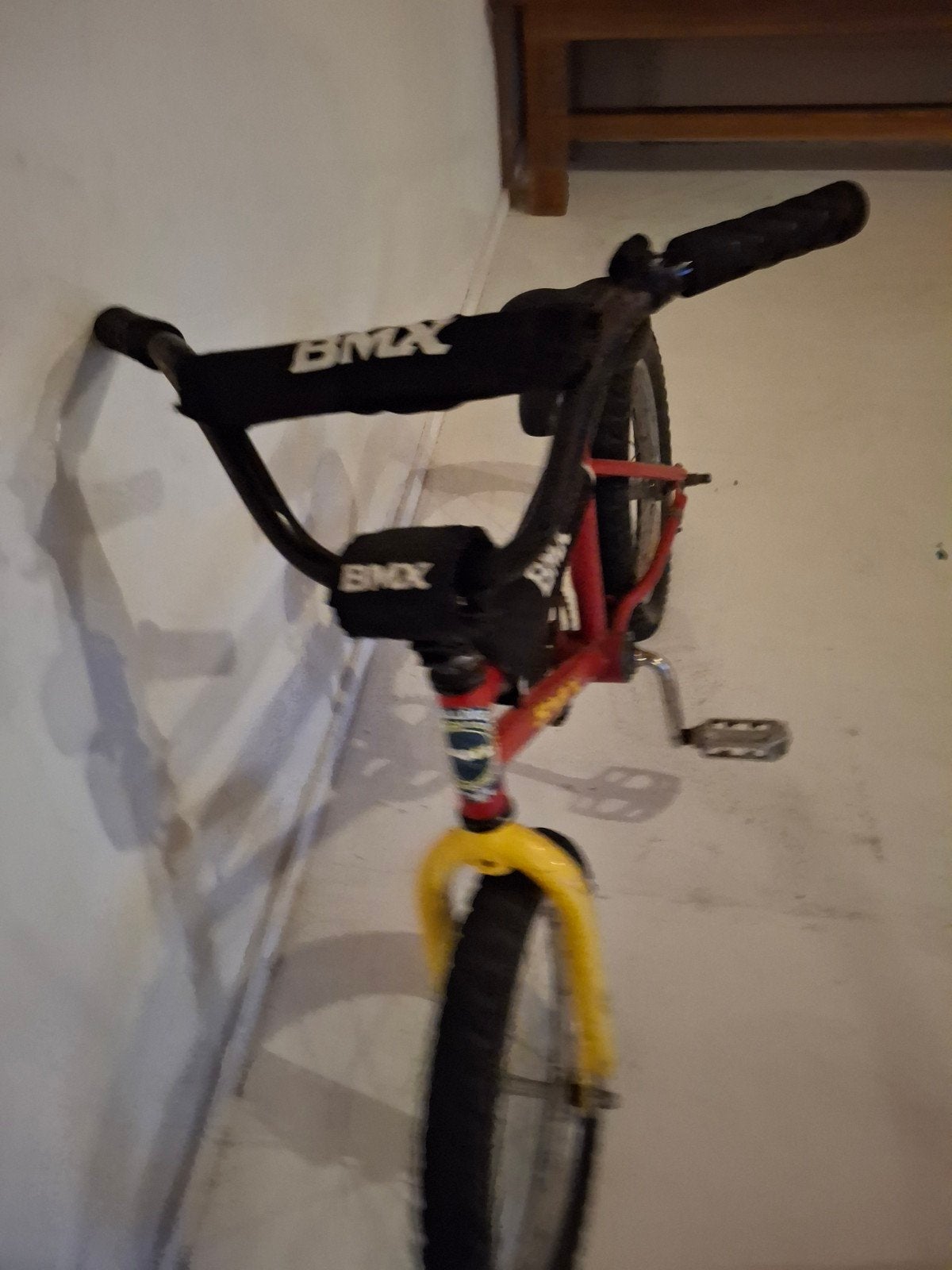 BMX kinderfiets rood/geel - Gebruikt, Ophalen, Terugtraprem, Staal, Onbekend