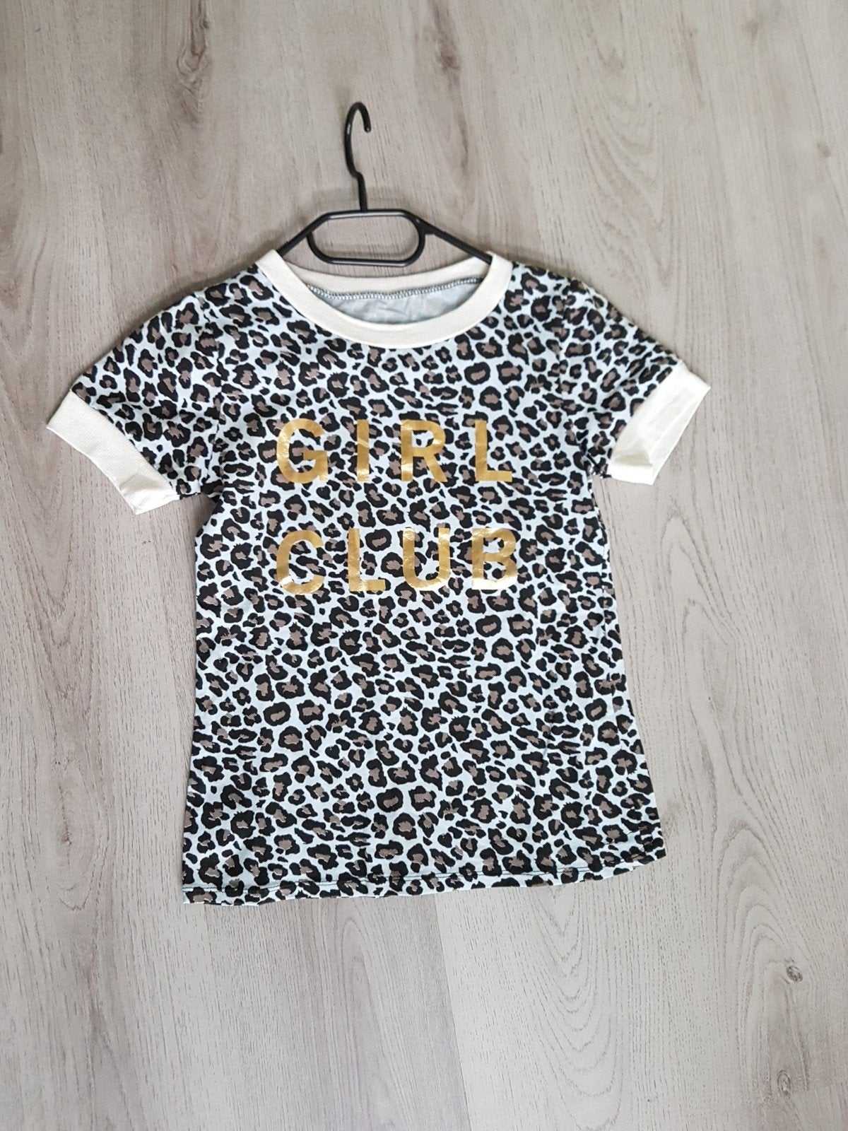 t-shirt leopard blauw one size, Verzenden, Nieuw, Blauw, Korte mouw