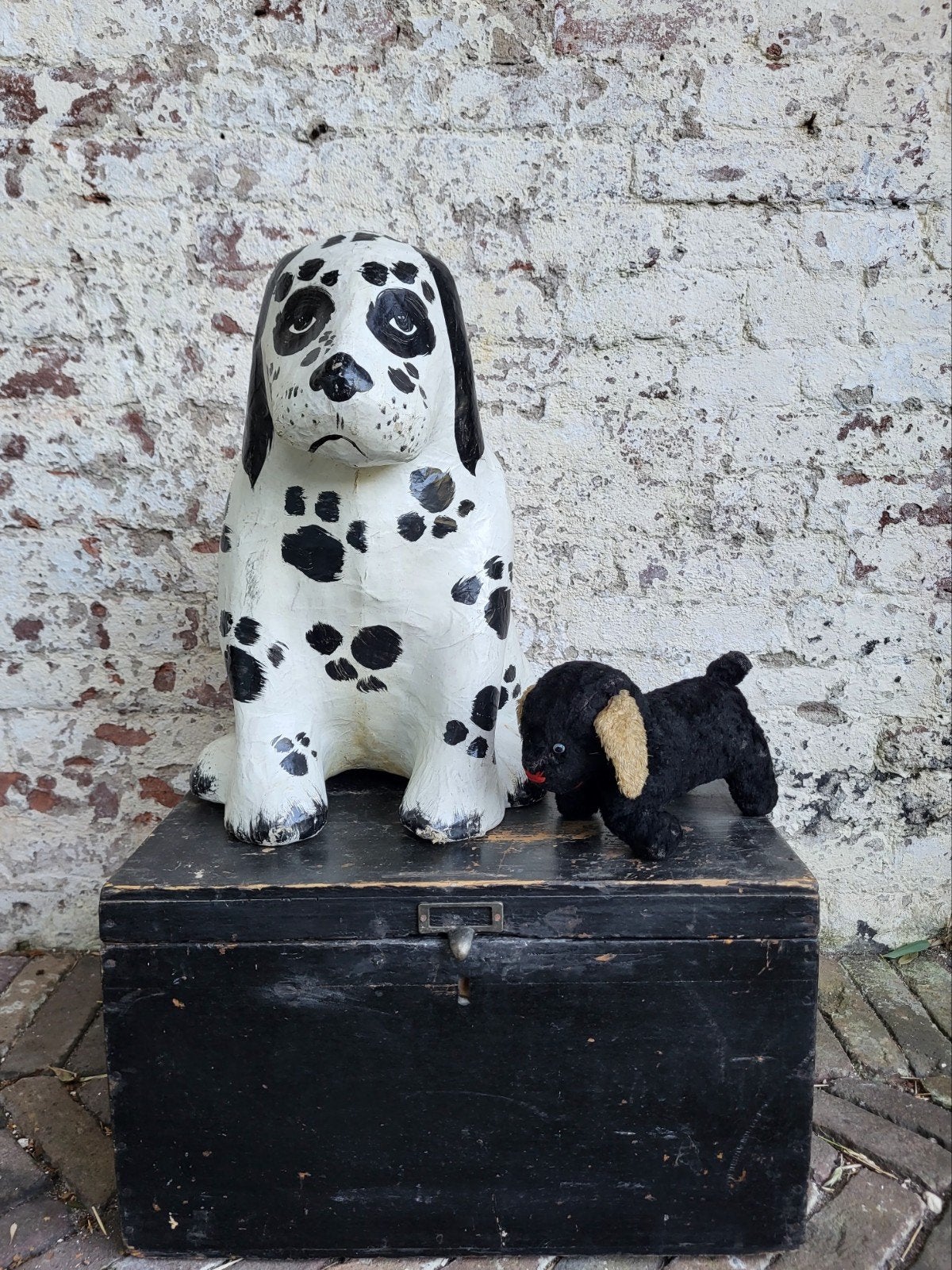 oude brocante houten kist / allegonda, Ophalen of Verzenden