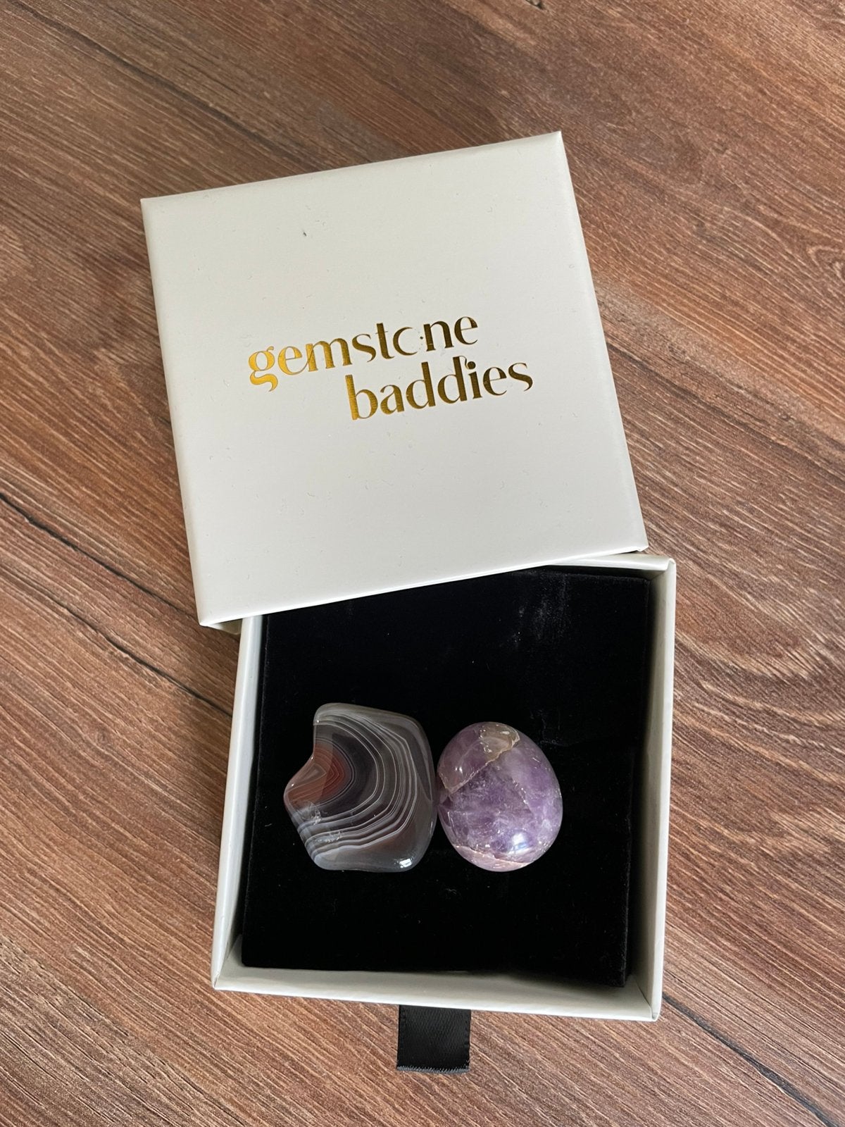 Stenen gemstonebaddies amethist & crystal nieuw, Sieraden, Tassen en Uiterlijk, Edelstenen, Ophalen of Verzenden, Nieuw