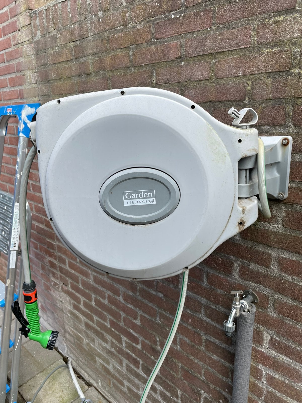 Gardena waterhaspel 9m, Ophalen, Zo goed als nieuw, Tuinslanghaspel