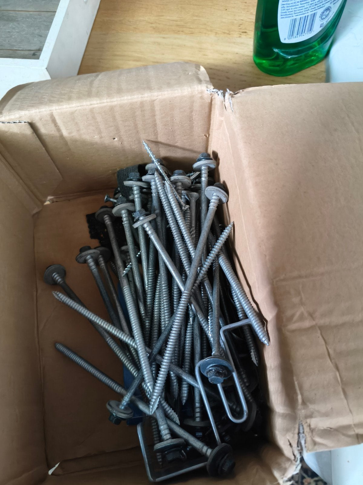 Partij schroeven met ringen en beugels dit weekend, Ophalen of Verzenden, Gebruikt, 50 tot 100 mm, Schroeven