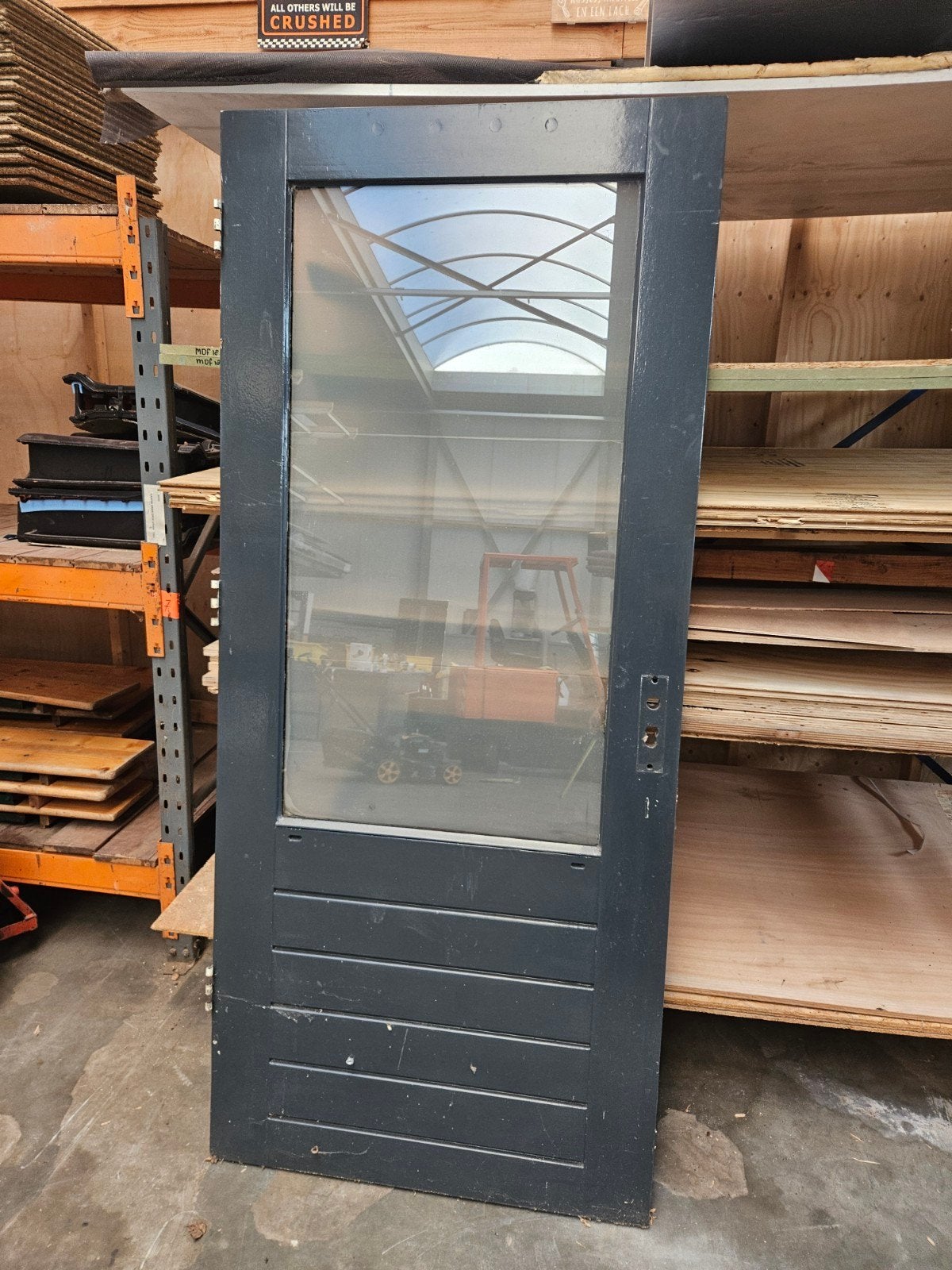Hardhouten buitendeur 925x2110 met dubbelglas, Ophalen of Verzenden