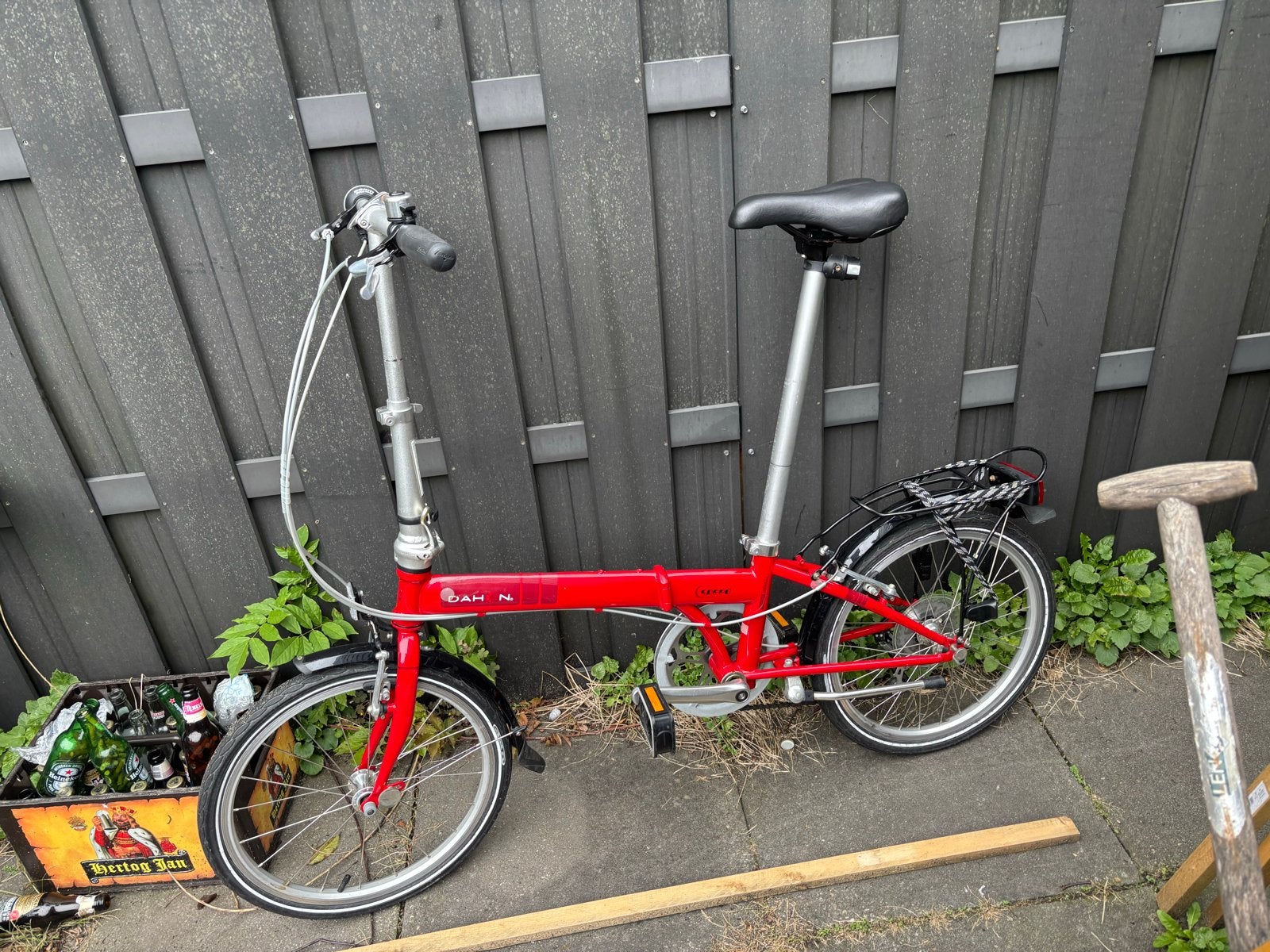 Dahon Speed opvouwbare fiets - Rood, Ophalen, 20 inch of meer, Gebruikt, Velgrem