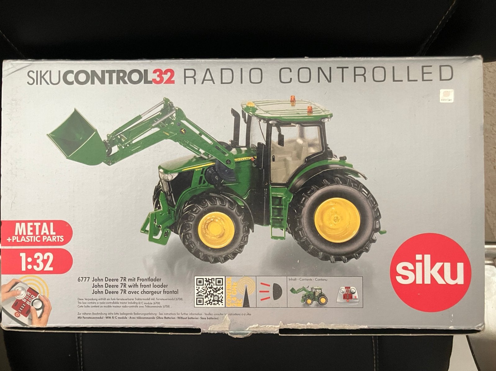 Siku control 6777 John Deere 7R met front lader, Overige merken, 1:32 tot 1:50, Overige typen, Ophalen of Verzenden