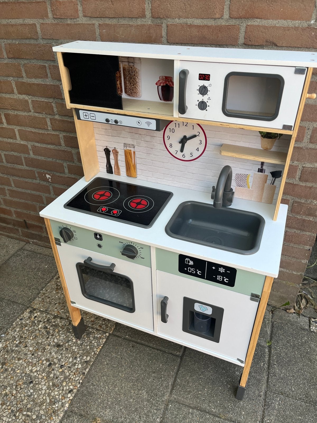 Houten speelkeuken met veel accessoires, Ophalen, Gebruikt, Hout, Speelkeuken