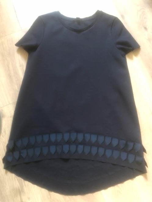 COS Donkerblauwe top met decoratieve Details, Maat XS, Blauw, Ophalen of Verzenden, Zo goed als nieuw, Korte mouw