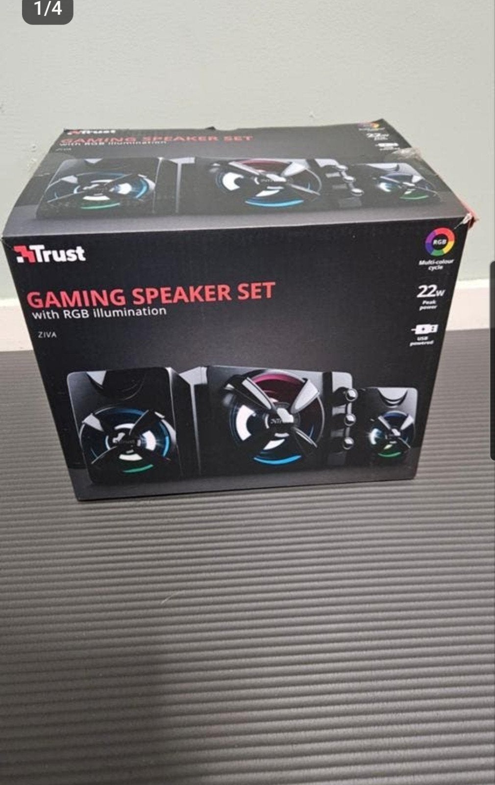 Trust Ziva Gaming Speaker Set met RGB verlichting, Computers en Software, Pc speakers, Ophalen of Verzenden, Nieuw, Audiokanaal 2.1
