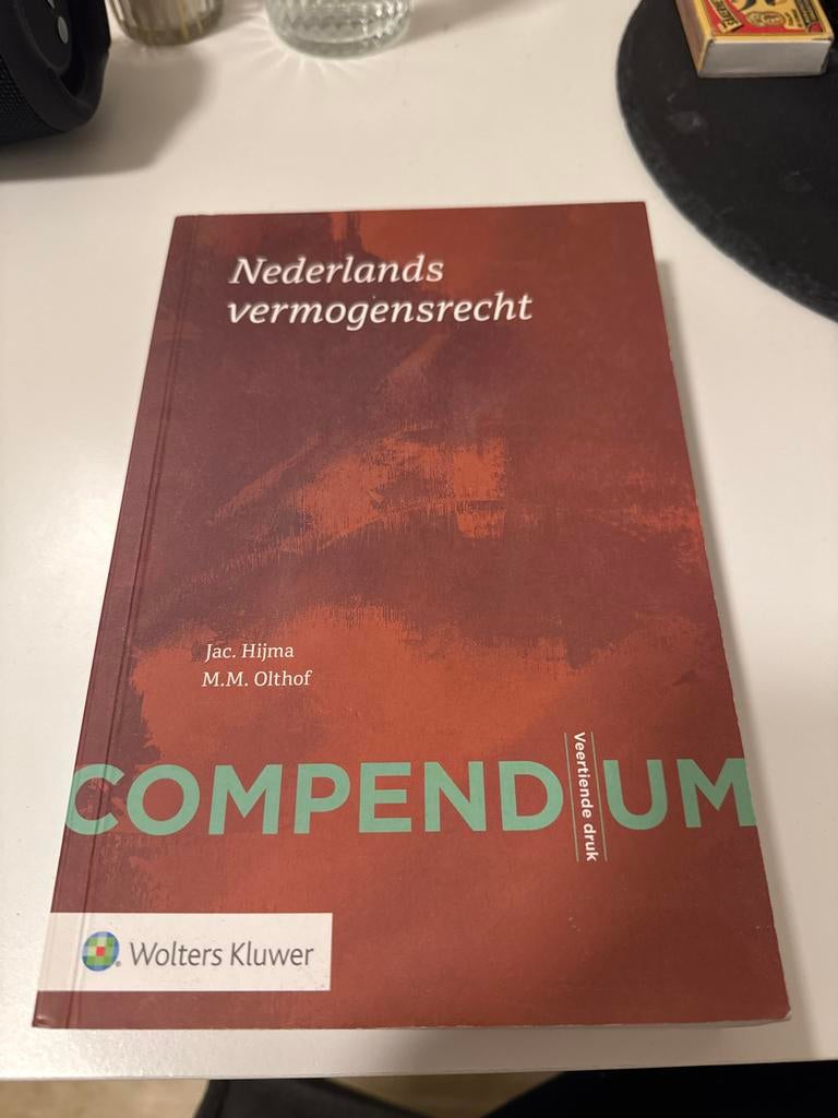 Compendium Nederlands vermogensrecht - Jac. Hijma, Boeken, Studieboeken en Cursussen, Ophalen of Verzenden, Gamma, Zo goed als nieuw