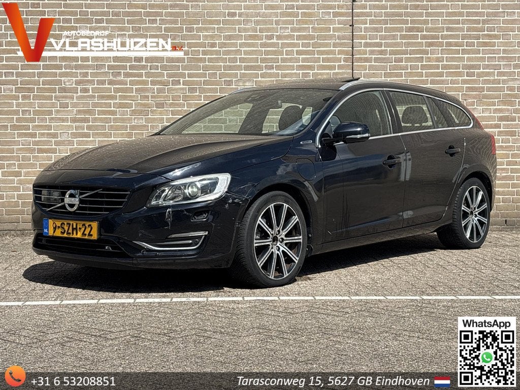 Volvo V60 2.4 D6 AWD Plug-In Hybrid Summum | Schuif/Kantelda, Auto's, Volvo, Automaat, Zwart, Vierwielaandrijving, 212 €/maand