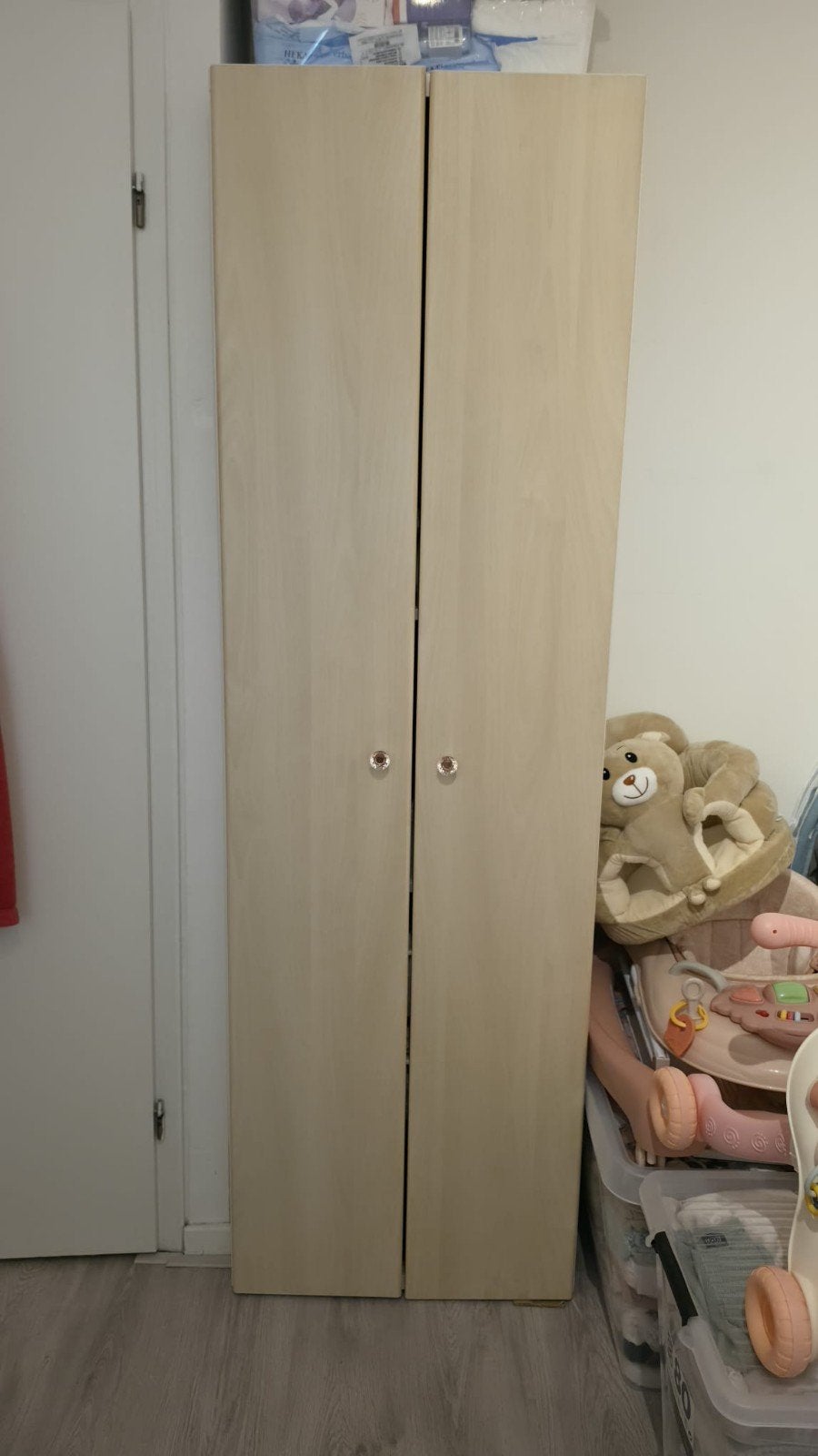 Smalle kledingkast met hang- en legruimte, Ophalen, Gebruikt, 50 tot 100 cm, 150 tot 200 cm