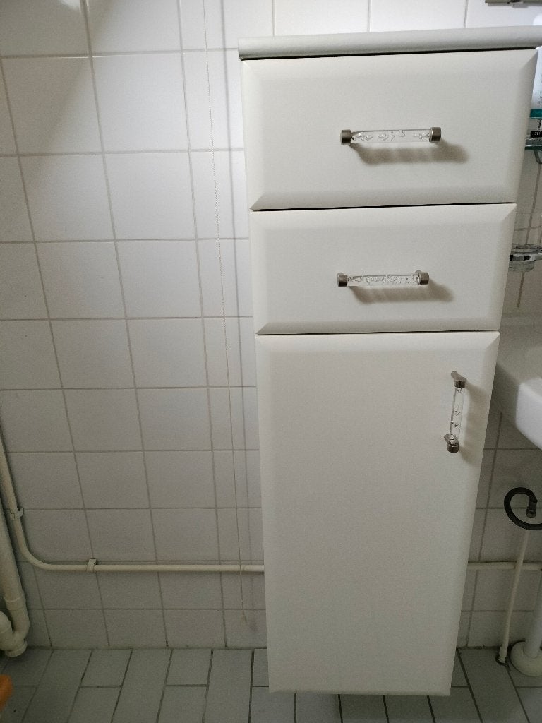 hoogglans kolomkast ( Bad meubel), Ophalen, Overige typen, 50 tot 100 cm, Zo goed als nieuw