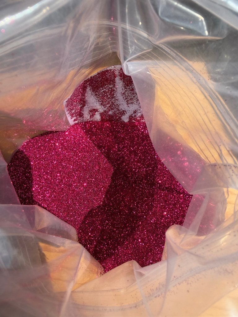 Hoogwaardig glitter 50 gram Fuchsia, Roze, Overige thema's, Nieuw, Ophalen of Verzenden
