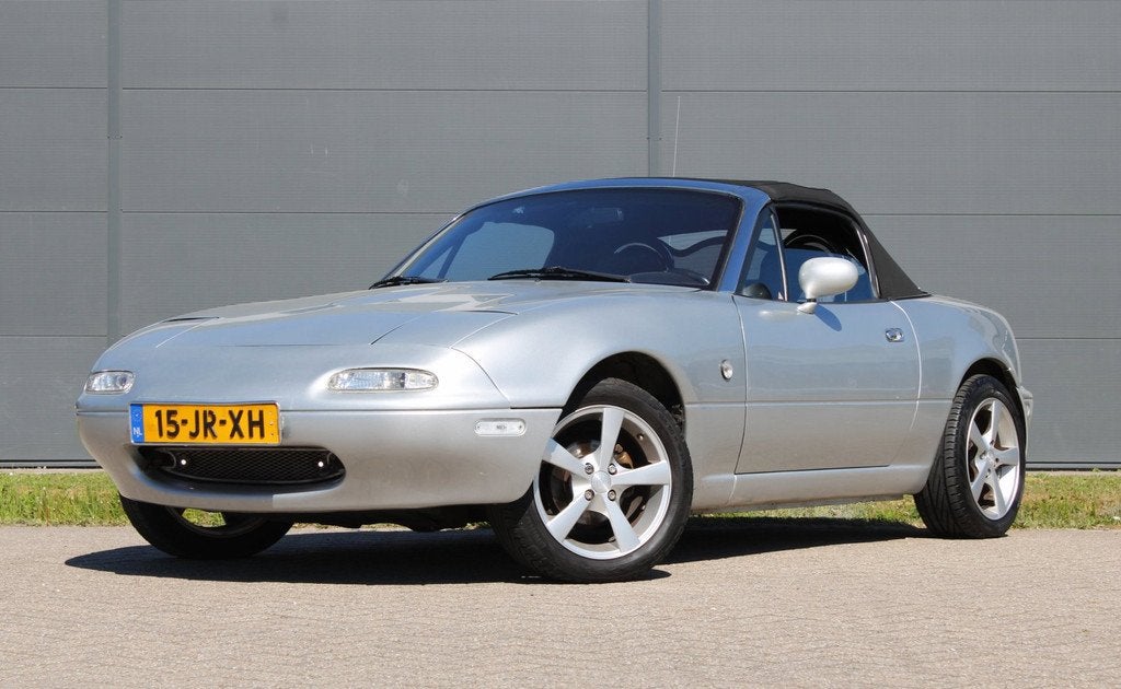 Mazda MX-5 1.6i-16V KlapKoplampen NieuweSofttop !NIEUWBINNEN, Auto's, Mazda, Gebruikt, Zwart, 4 cilinders, Cabriolet