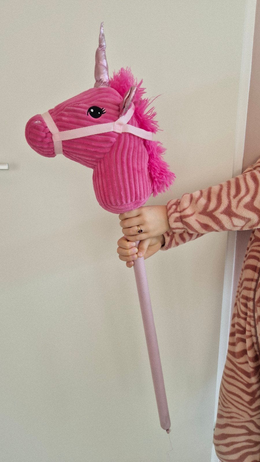 Roze Eenhoorn Stokpaardje met Geluid, Ophalen, Gebruikt, Meisje
