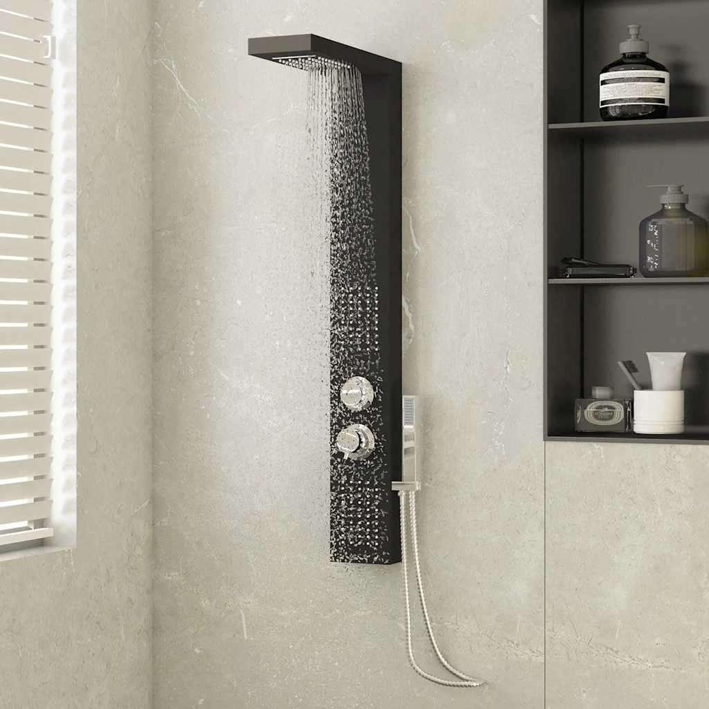 Douchepaneel regendouche handdouche zwart GRATIS BEZORGD!, Huis en Inrichting, Verzenden, Zwart, Overige typen, Nieuw