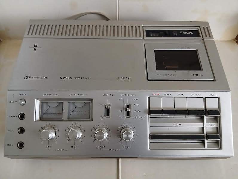 Philips cassette deck N2536 uit 1978, Ophalen of Verzenden, Enkel, Philips, Tape counter