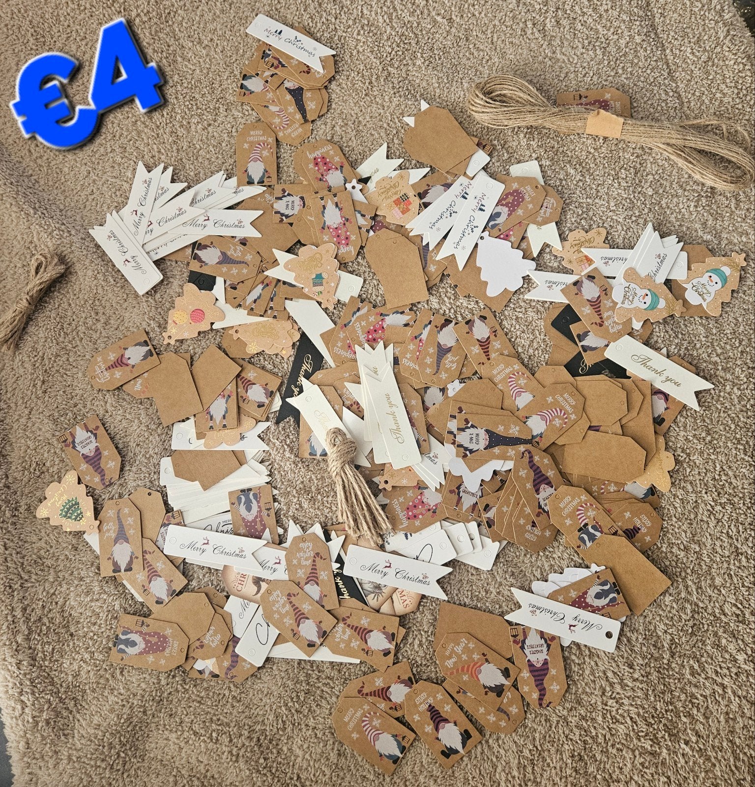 kerst labels/kaartjes, Hobby en Vrije tijd, Scrapbooking, Verzenden, Nieuw, Papier of Karton