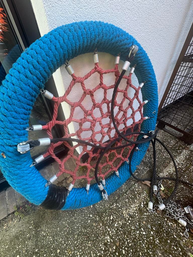Nest schommel - Blauw/Rood, Kinderen en Baby's, Ophalen, Gebruikt, Schommel