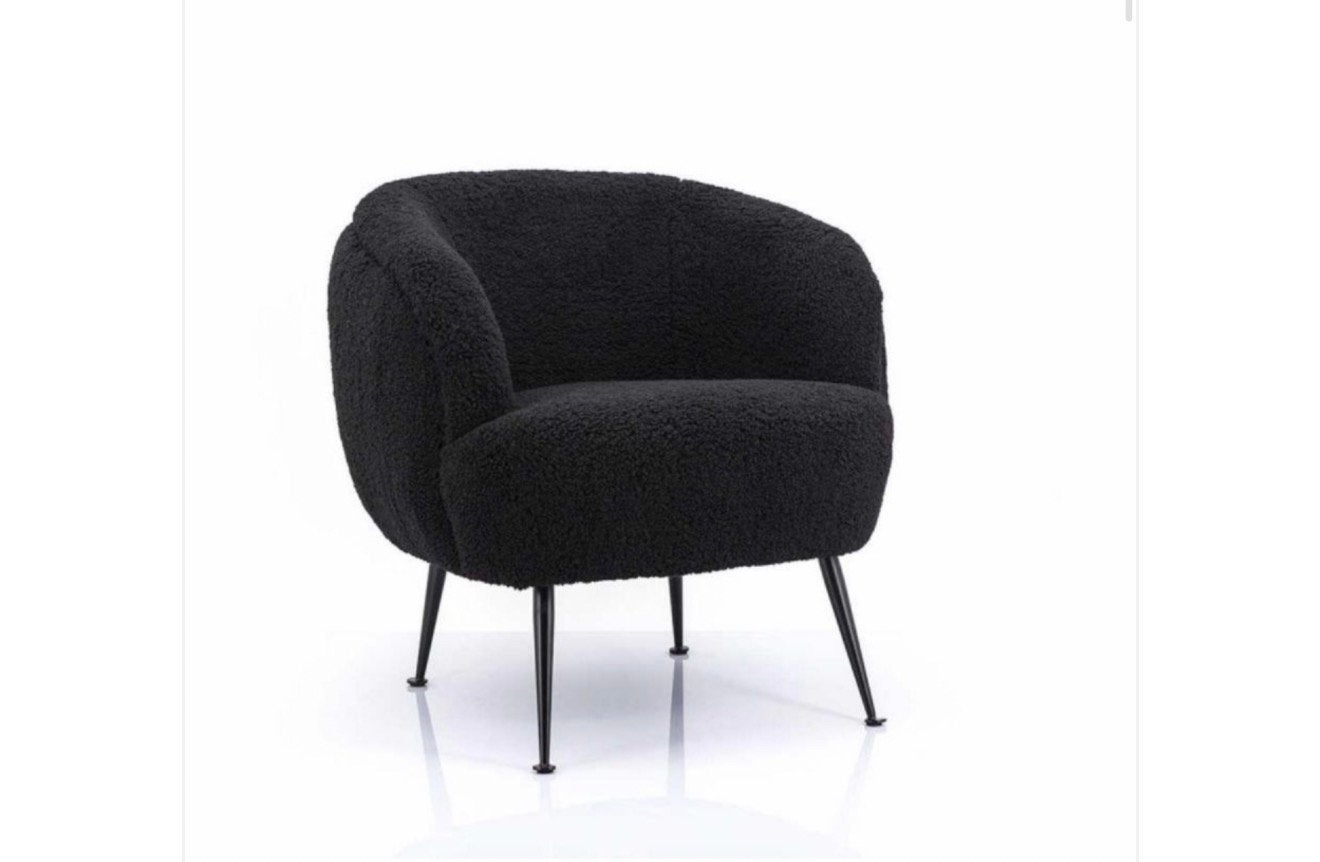 Fauteuil teddy zwart, Ophalen, Zo goed als nieuw, Zwart, Eén