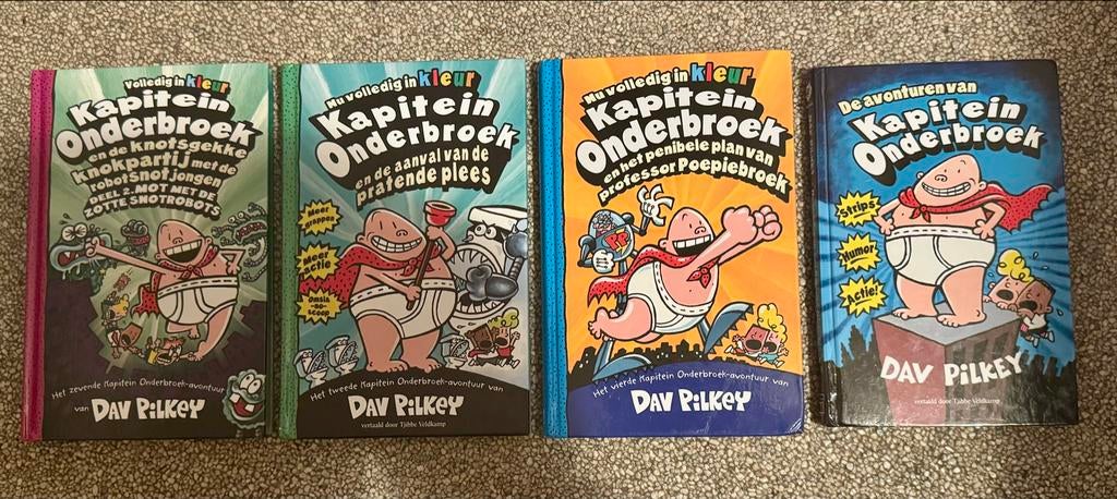 Kapitein Onderbroek boeken - Set van 4, Boeken, Ophalen of Verzenden, Gelezen, Fictie algemeen