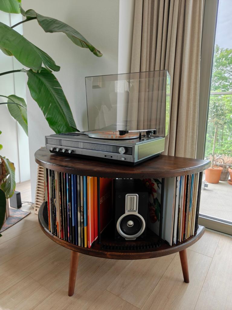 Handgemaakte vintage vinyl kast, Ophalen, Nieuw, 25 tot 50 cm