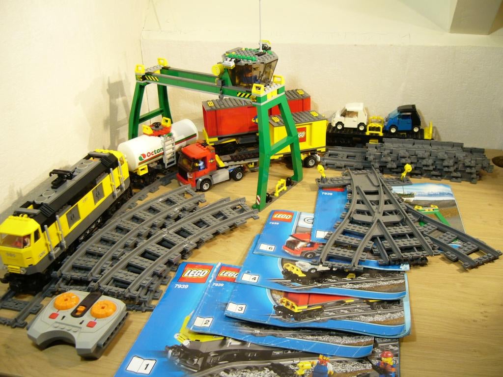 Lego RC Train 7939 Cargo Train, Lego, Ophalen of Verzenden, City, Gebruikt