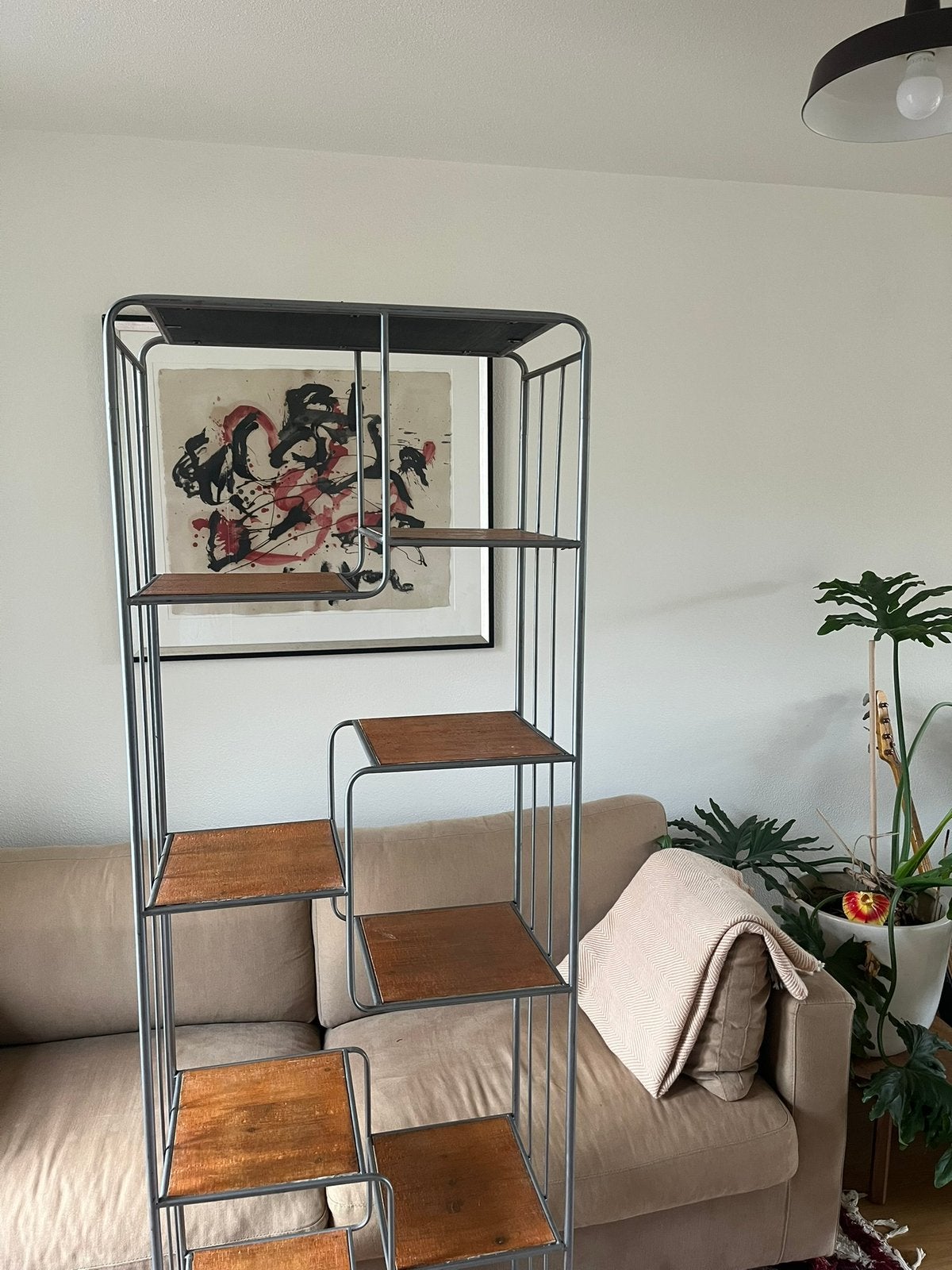 Industriële kast met houten elementen, Ophalen, Gebruikt