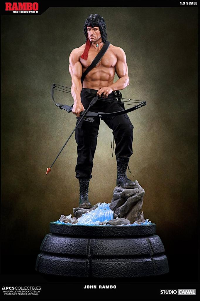 PCS Rambo Stallone 1:3 scale statue, Ophalen, Zo goed als nieuw