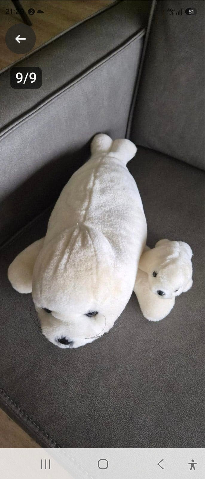 Witte zeehond knuffel met baby zeehondje, Kinderen en Baby's, Overige merken, Overige karakters, Overige typen, Ophalen of Verzenden