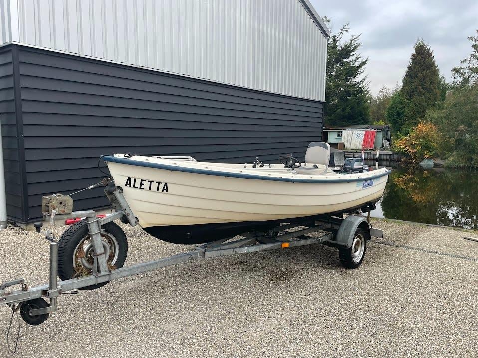 Vis Consoleboot 9.9PK Askeladden 14-2210, Watersport en Boten, Ophalen, Gebruikt, Tot 10 pk, 3 tot 6 meter