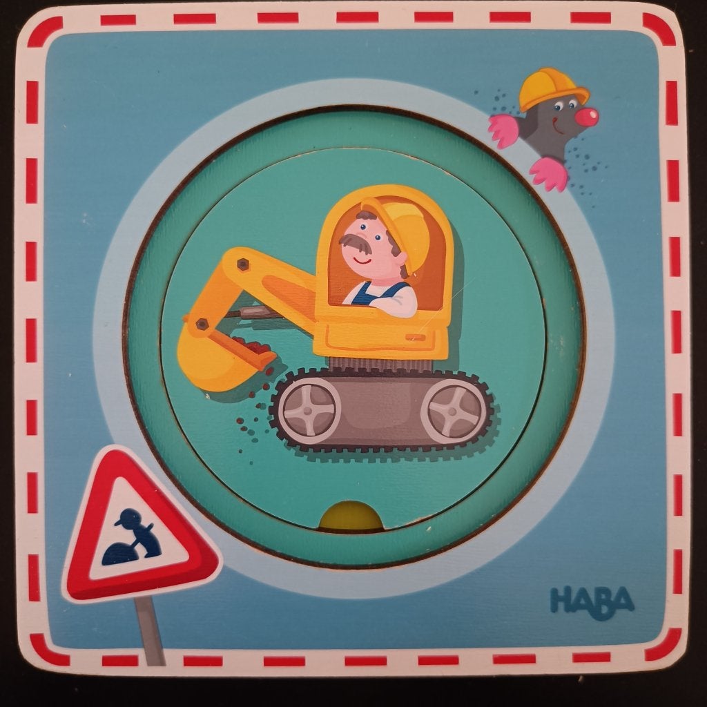 Haba baby puzzel, Ophalen of Verzenden, Zo goed als nieuw, Van hout, Minder dan 10 stukjes