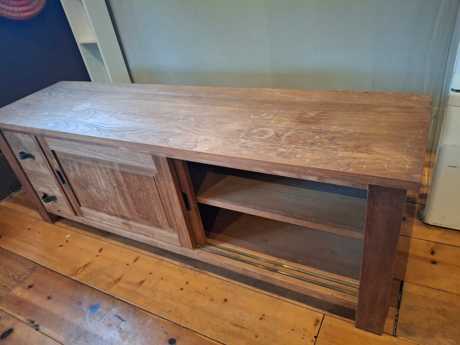 Teak Houten TV Meubel - Gebruikt, Goede Staat, Ophalen, Teakhouse, Gebruikt, 150 tot 200 cm