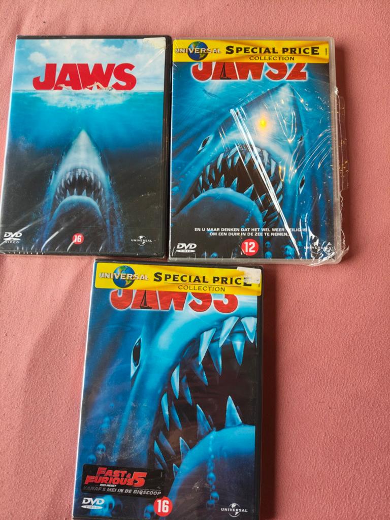 Jaws 1,2 en 3 in seal, Cd's en Dvd's, Vanaf 12 jaar, Ophalen of Verzenden, Zo goed als nieuw