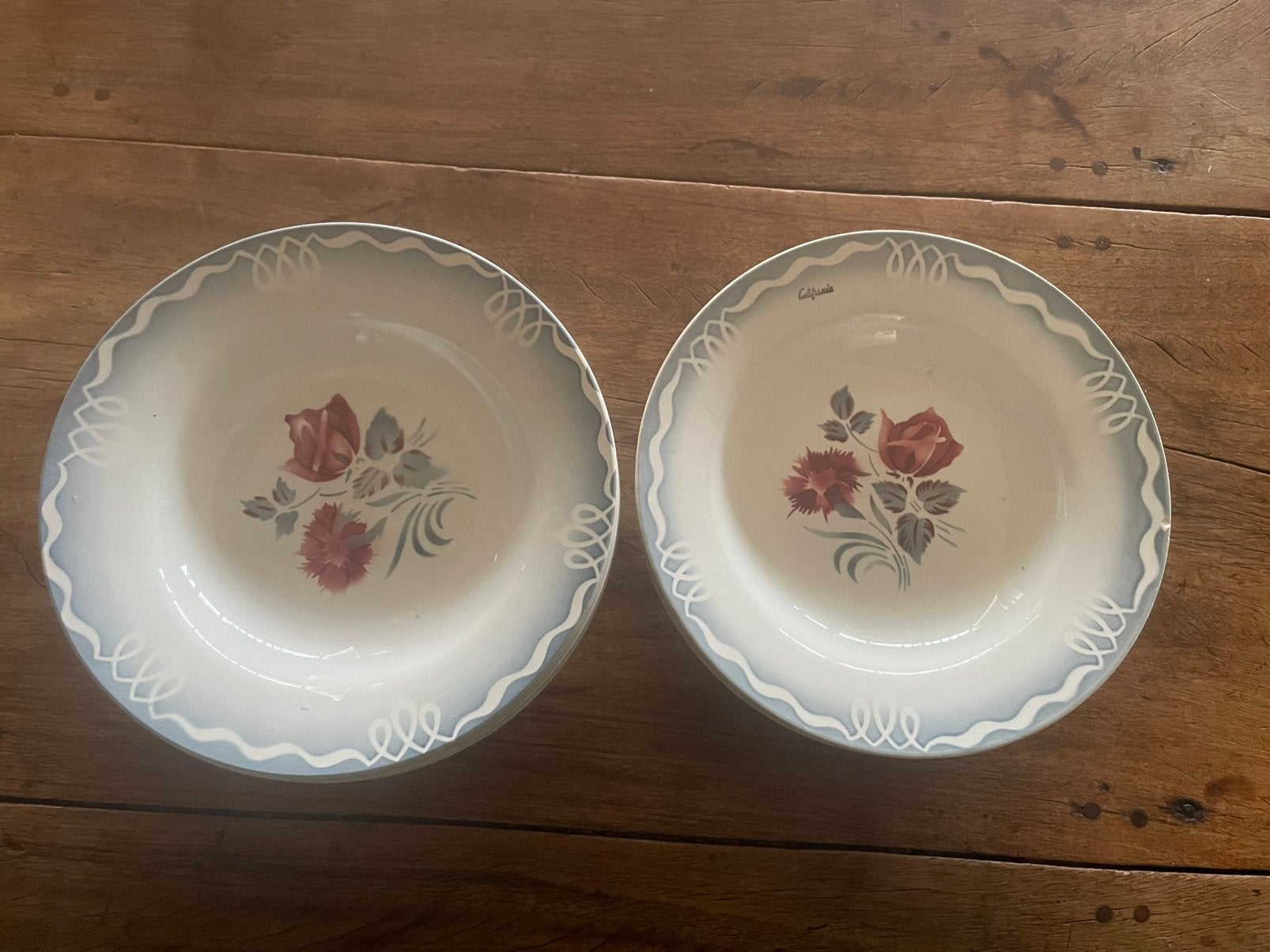 10 vintage brocante borden, Ophalen of Verzenden, Zo goed als nieuw, Overige stijlen, Bord(en)
