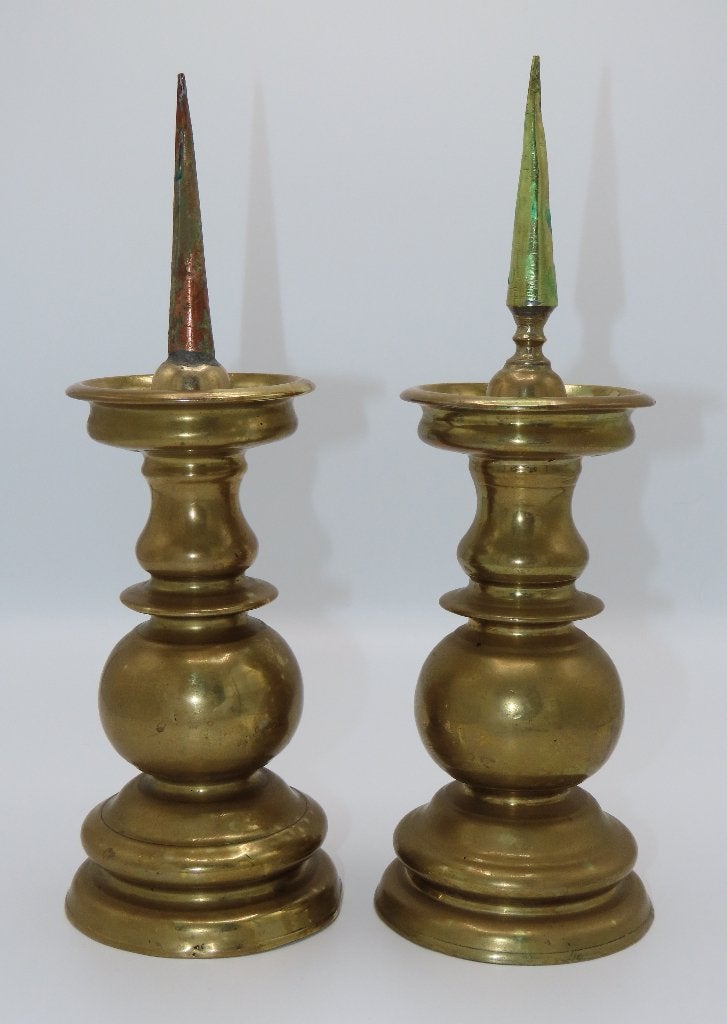 2 ANTIEKE PENKANDELAREN, KERK LOENERSLOOT, Verzenden, Koper of Brons