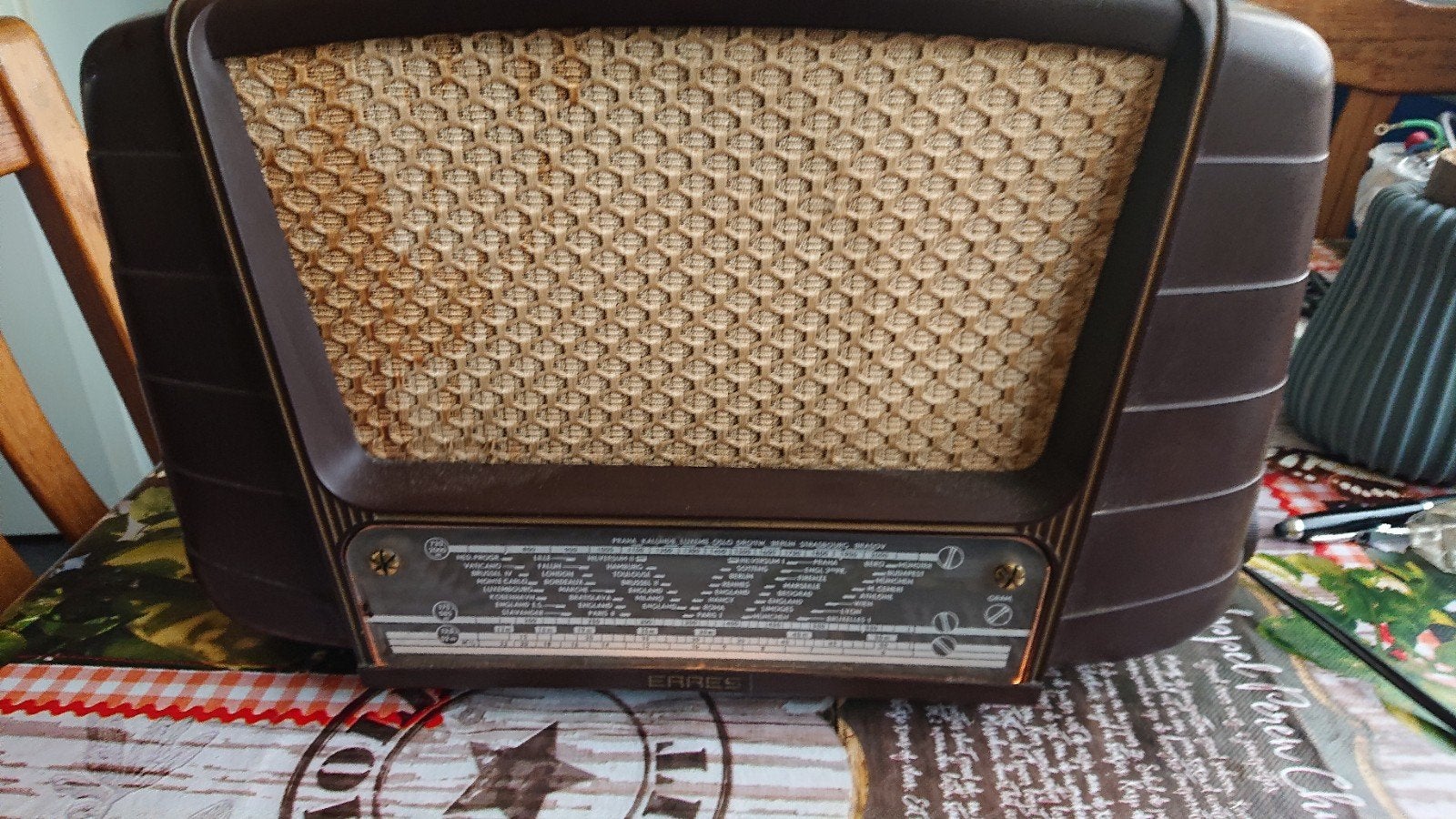 Erres KY524 bakelieten buizenradio, Ophalen of Verzenden