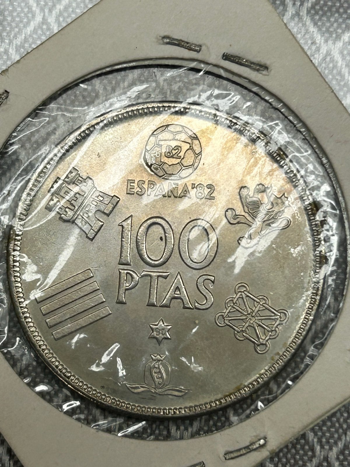 100 Peseta Spanje WK Voetbal 1982 Munt, Ophalen of Verzenden, Overige landen, Losse munt