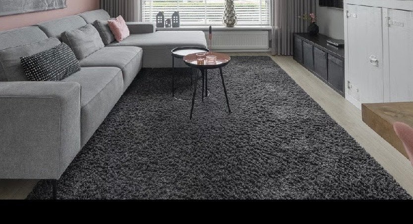 Luxor karpet 200x290 antraciet, Ophalen, Gebruikt, 200 cm of meer, 200 cm of meer