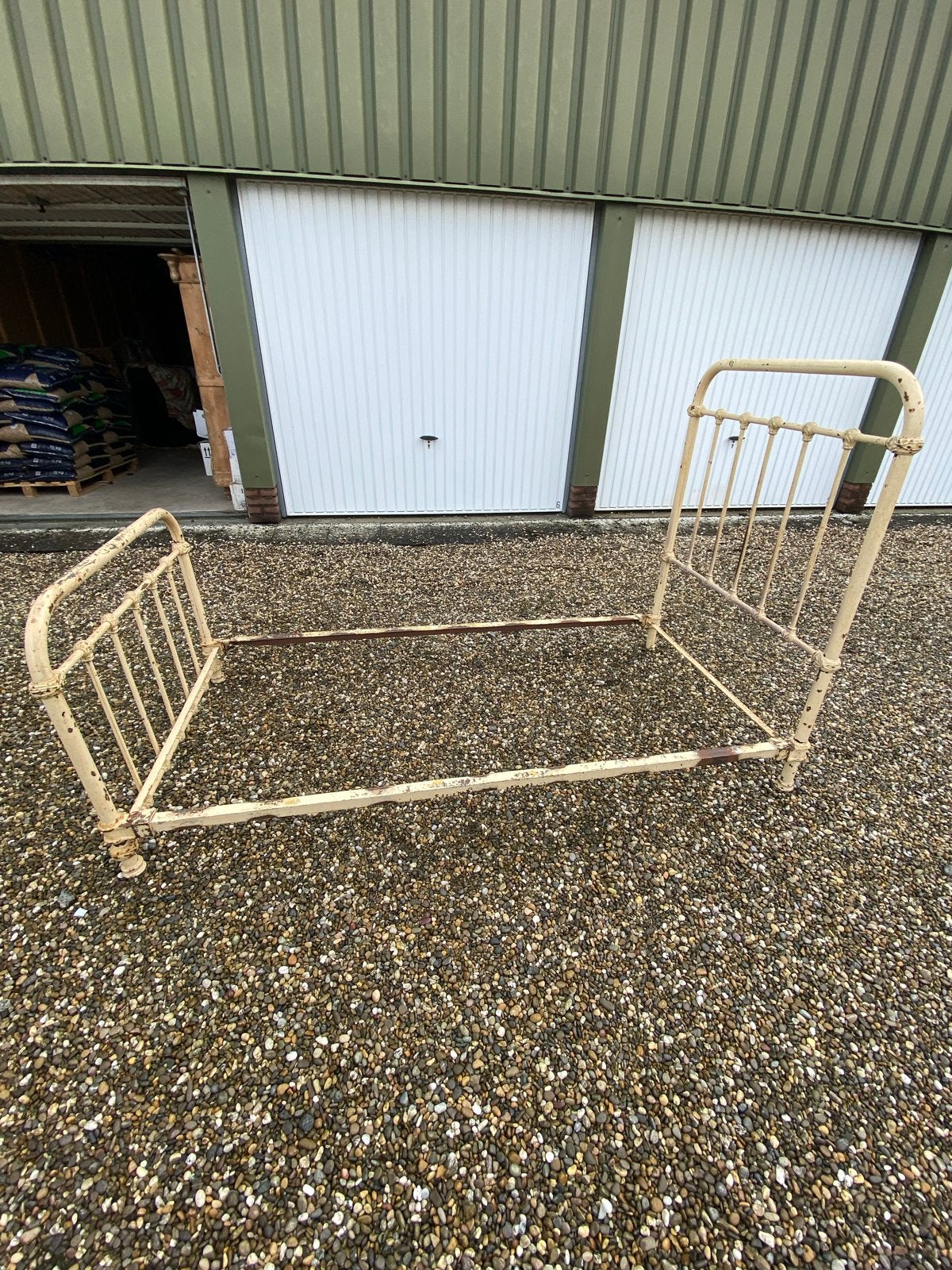 Antiek metalen bedframe - Vintage eenpersoonsbed, Ophalen