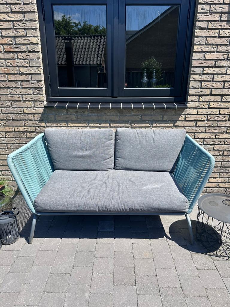 Tuinbank 2 persoons inclusief kussens, Ophalen, Zo goed als nieuw